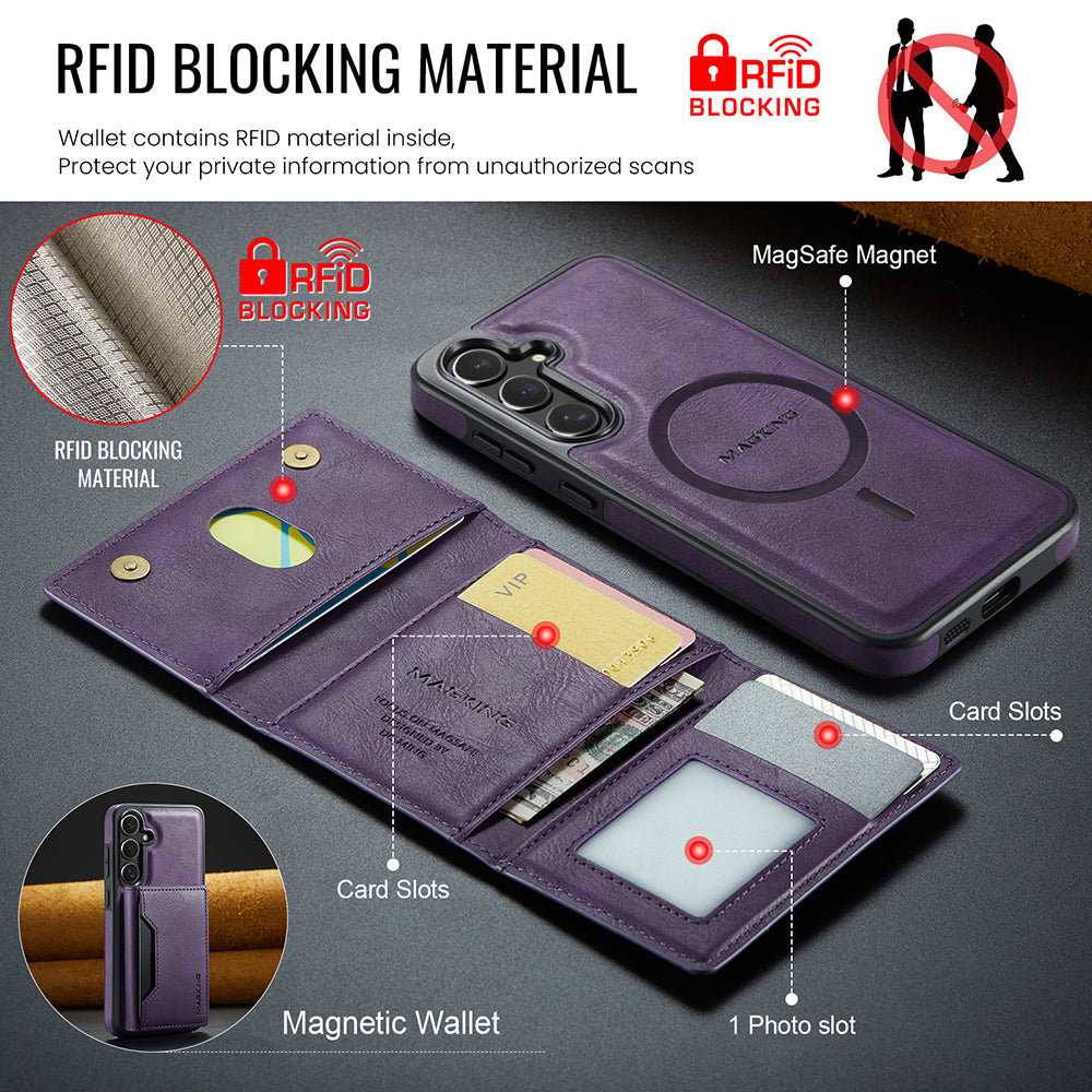 Magsafe Compatible Wallet Case for Samsung Galaxy S25 FE
