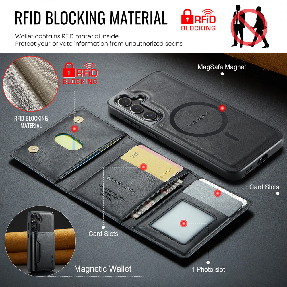 Magsafe Compatible Wallet Case for Samsung Galaxy S26