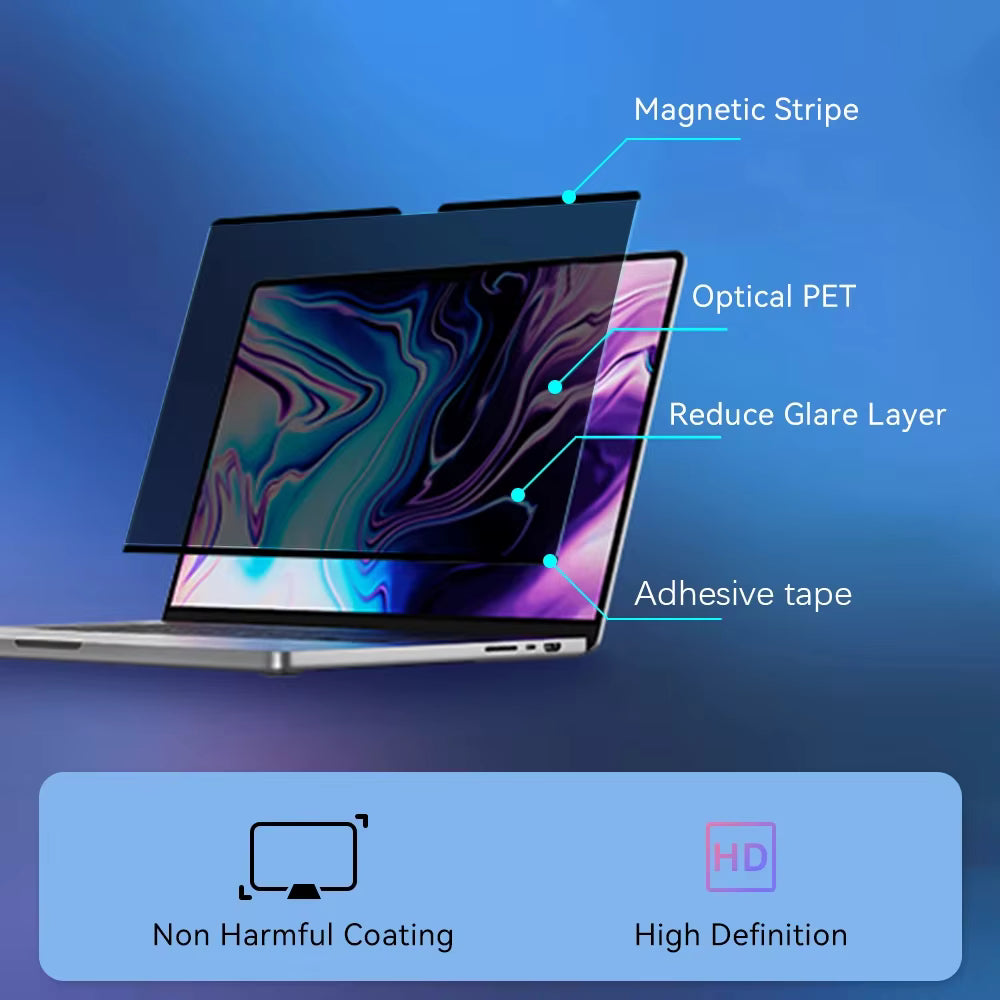 Magnetic Detachable Privacy Screen Protector for MacBook Air 15.3" M2/M3/M4/M5