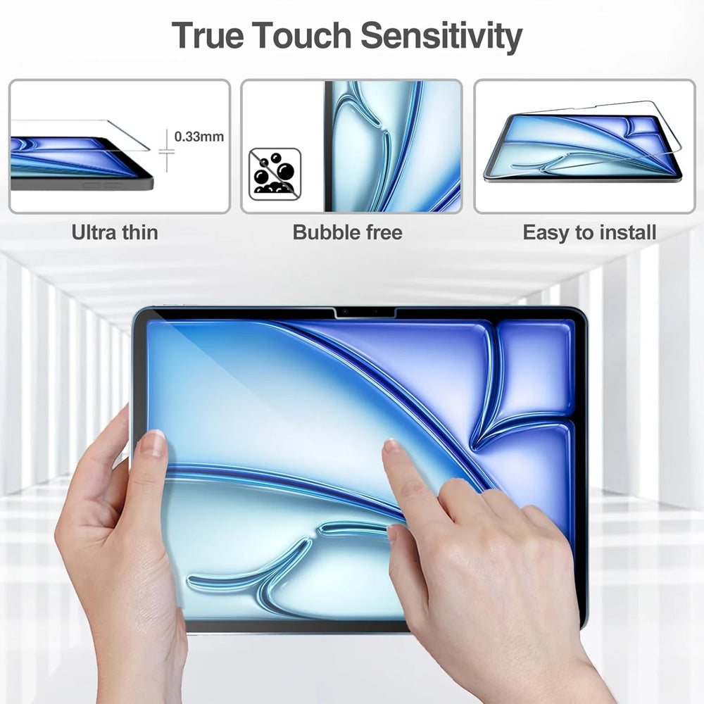 iPad Air 13" M4 (2026) Tempered Glass Screen Protector [2-Pack] with Easy Alignment Frame – Clear, Premium by SwiftShield