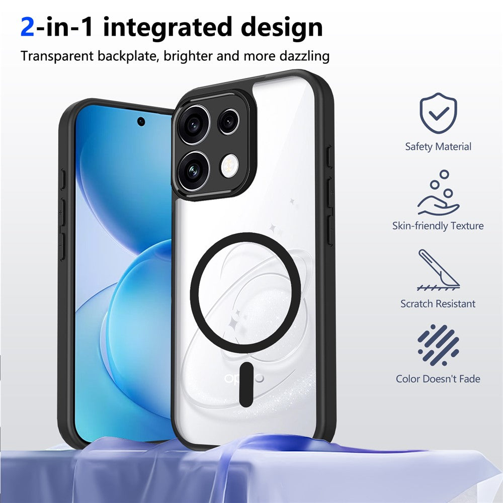 Magsafe Compatible Transparent Clear Case for Oppo Reno 16 F 5G