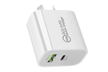 Fast Charge Wall Charger (USB-A + USB-C port)