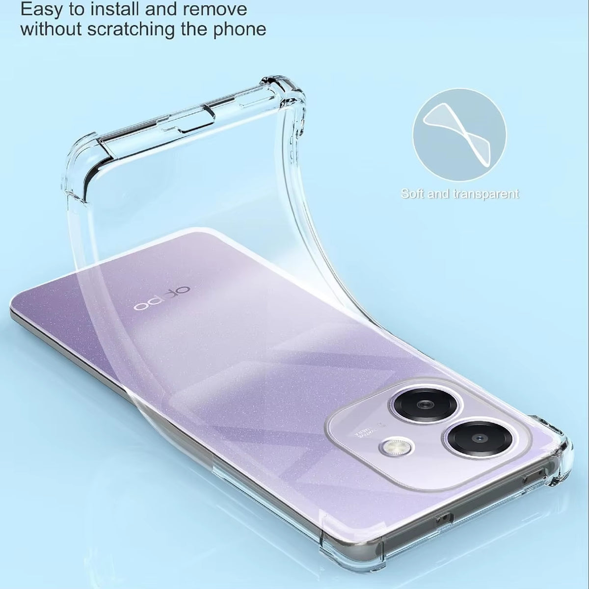 Bumper Clear Case for OPPO Reno 13 F 5G