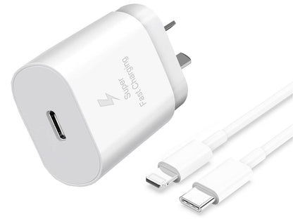 iPhone 14 Compatible 25W Fast Wall Charger with Lightning cable