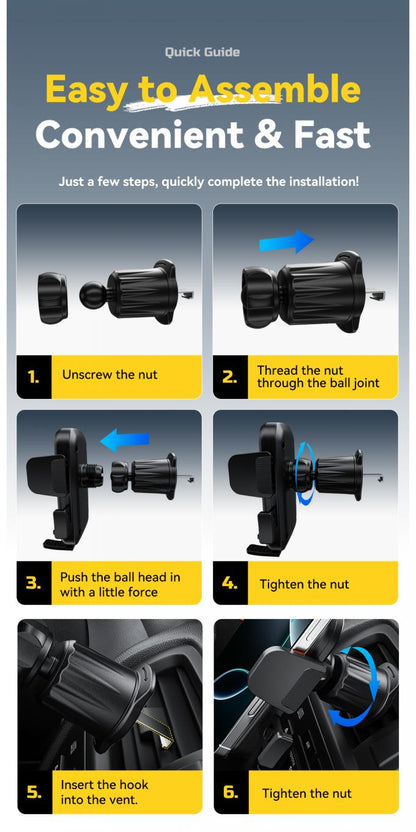 Car Air Vent Mobile Phone Holder Quick Clamp - Essager