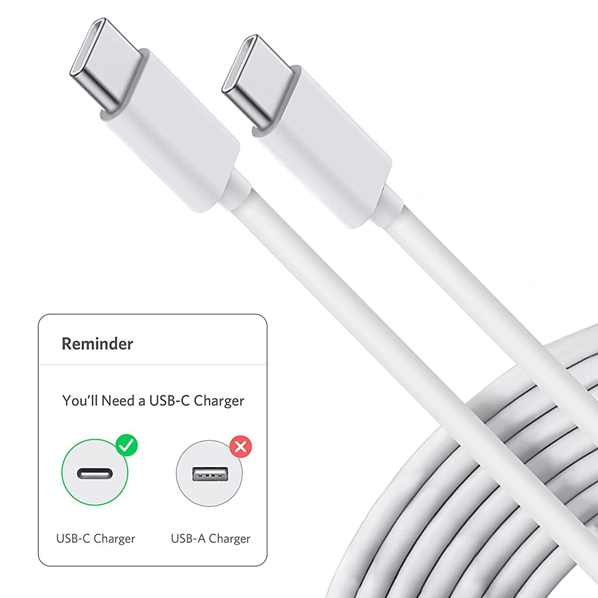25W Superfast Compatible Wall Charger with USB-C to USB-C cable