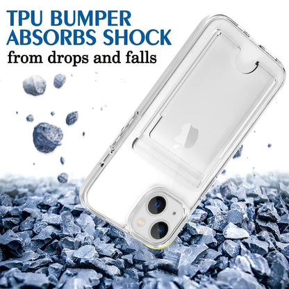 Clear Wallet Card Case for iPhone 13
