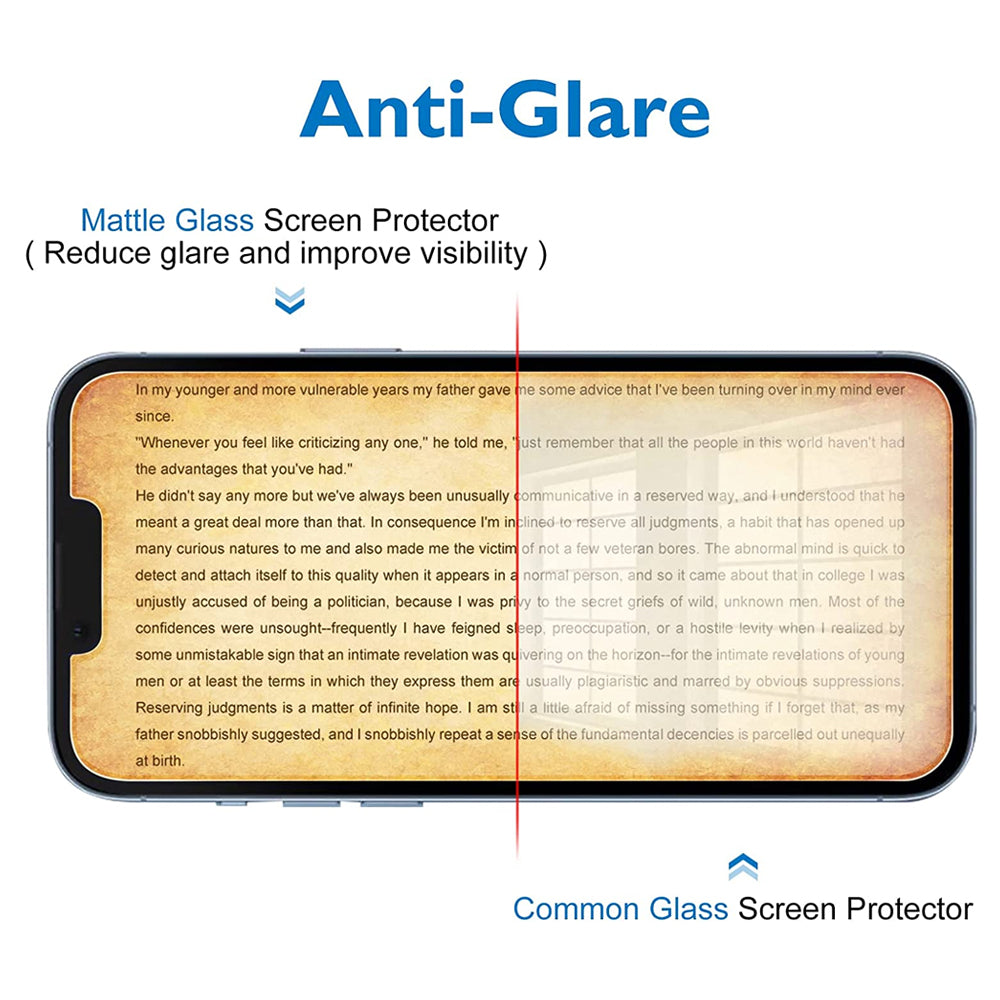 Anti-Glare Matte Glass Screen Protector for iPhone 14 Plus