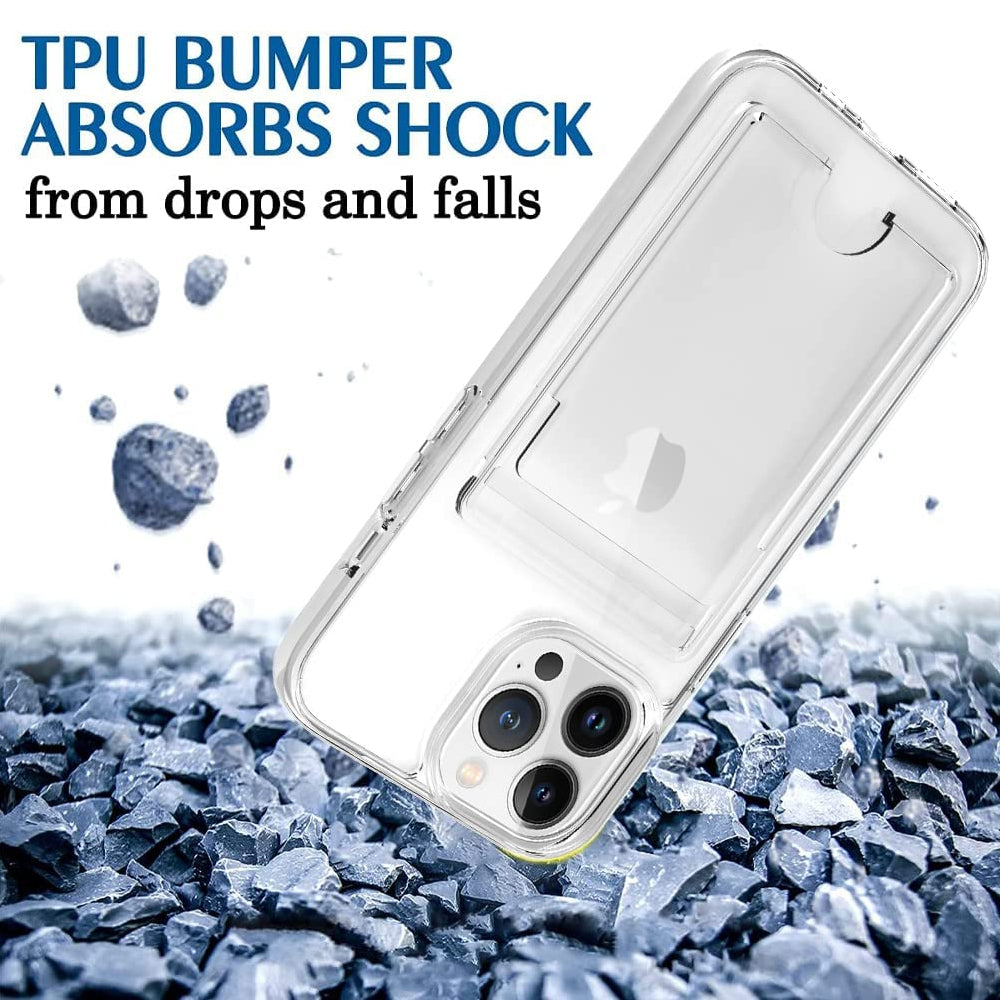 Clear Wallet Card Case for iPhone 14 Pro Max