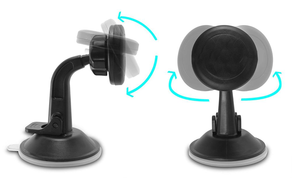 Suction Magnet Car Holder - Black