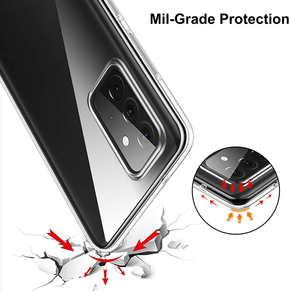 Thin Gel Case for Samsung Galaxy A72 - Clear