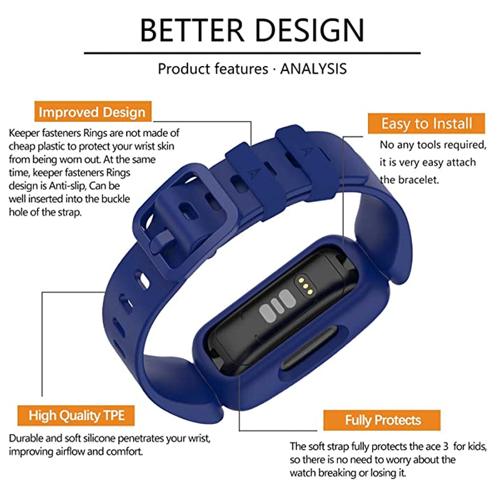 Rubber Strap / Case for Fitbit Ace 3