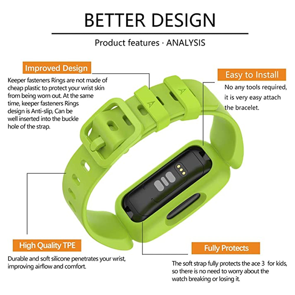 Rubber Strap / Case for Fitbit Ace 3