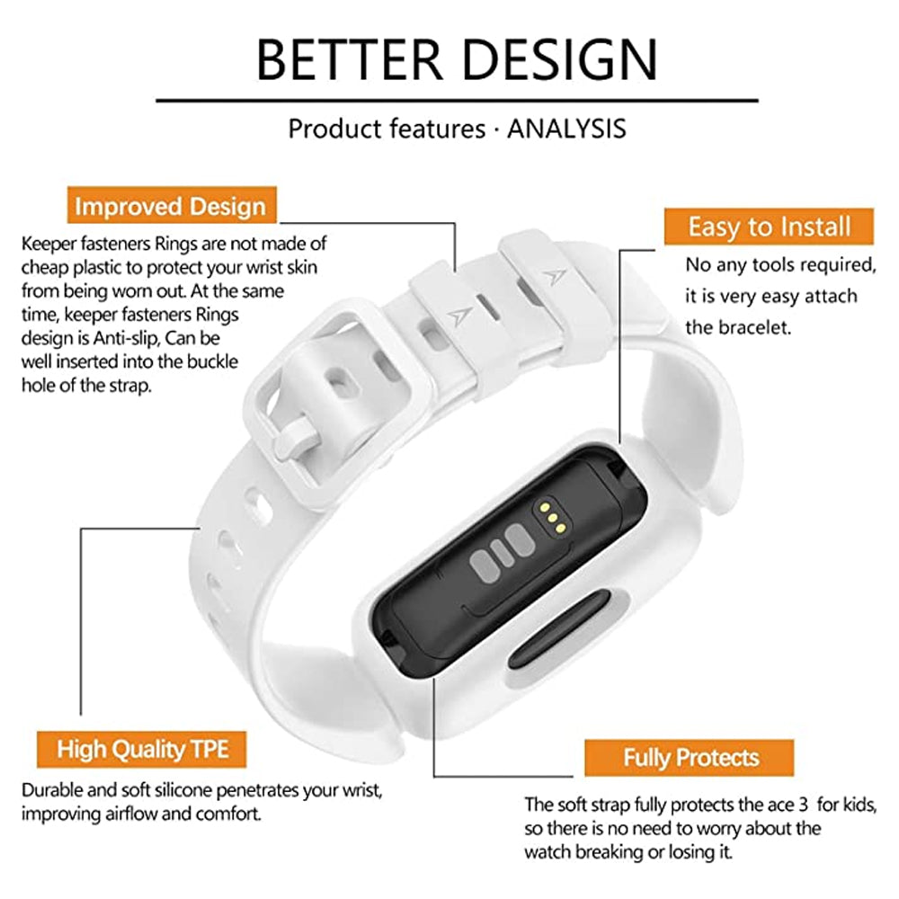 Rubber Strap / Case for Fitbit Ace 3