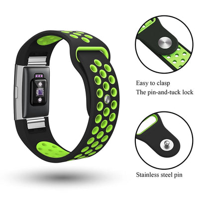 Rubber Sports Strap for Fitbit Charge 2