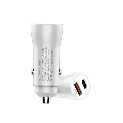 Dual 20W Fast Car Charger with Lightning to Type C cable