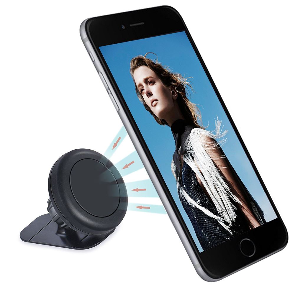 Magnet dash mini car phone holder - Black