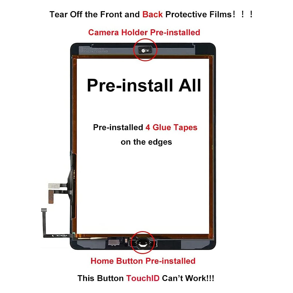 Digitizer Glass Replacement for iPad 5th Gen