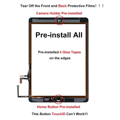 Digitizer Glass Replacement for iPad 5th Gen