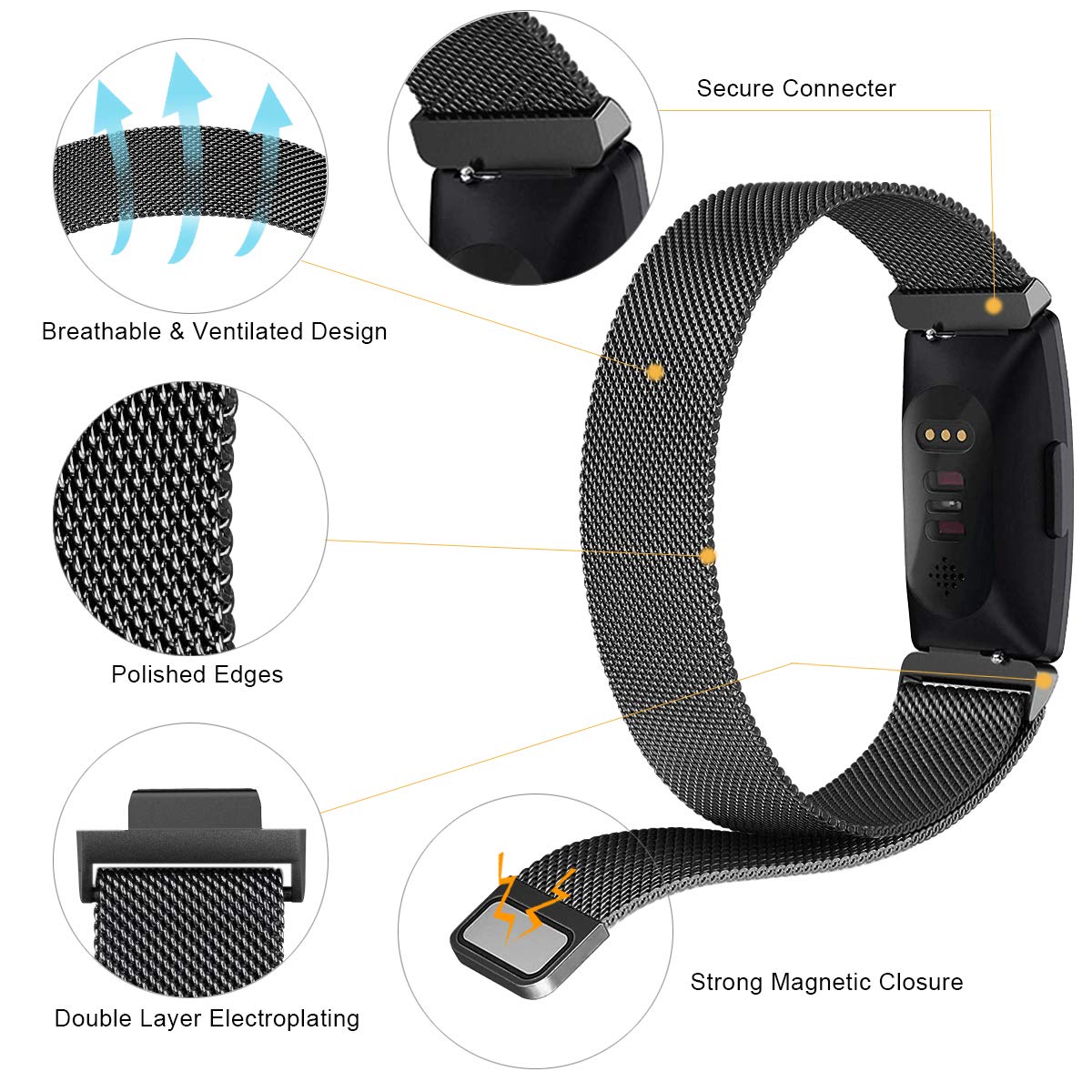 Milanese Strap for Fitbit Inspire 1 / 2