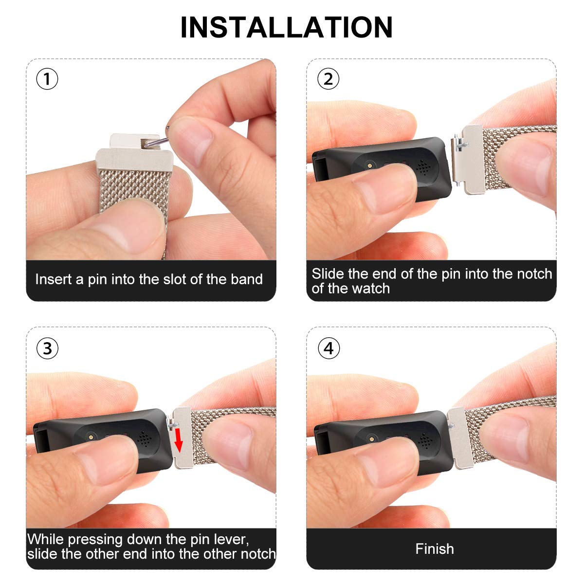 Milanese Strap for Fitbit Inspire 1 / 2