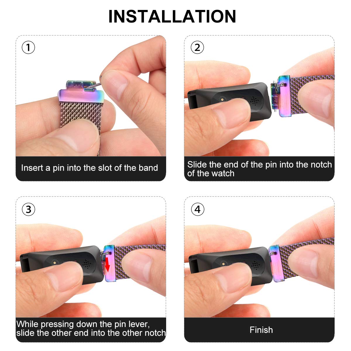 Milanese Strap for Fitbit Inspire 1 / 2