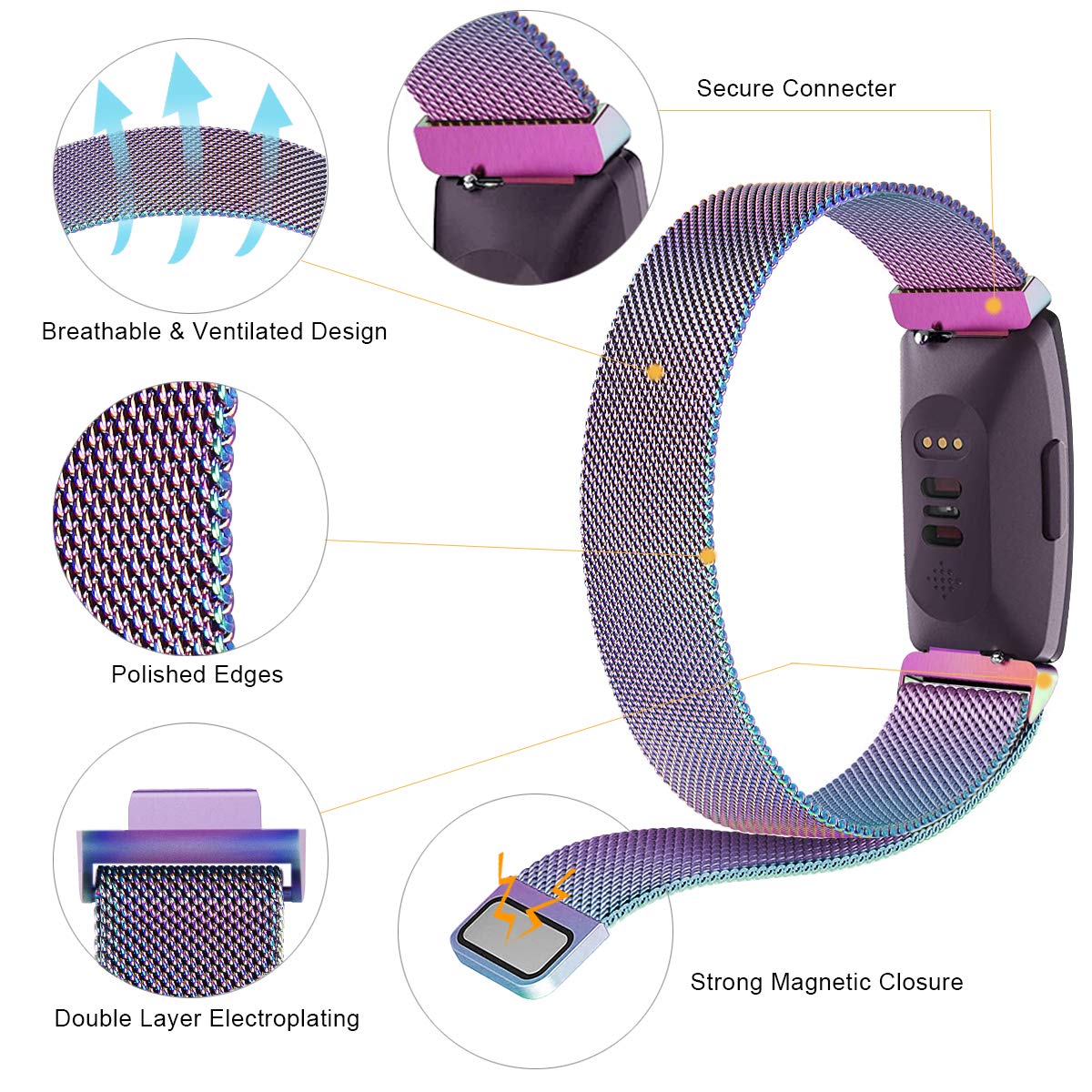 Milanese Strap for Fitbit Inspire 1 / 2