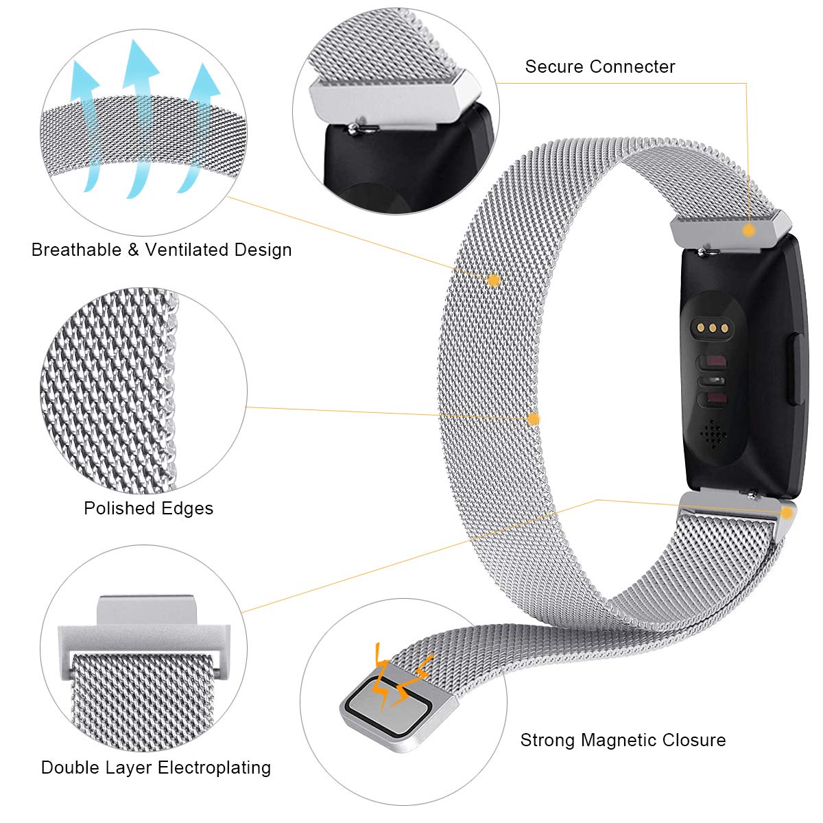 Milanese Strap for Fitbit Inspire 1 / 2